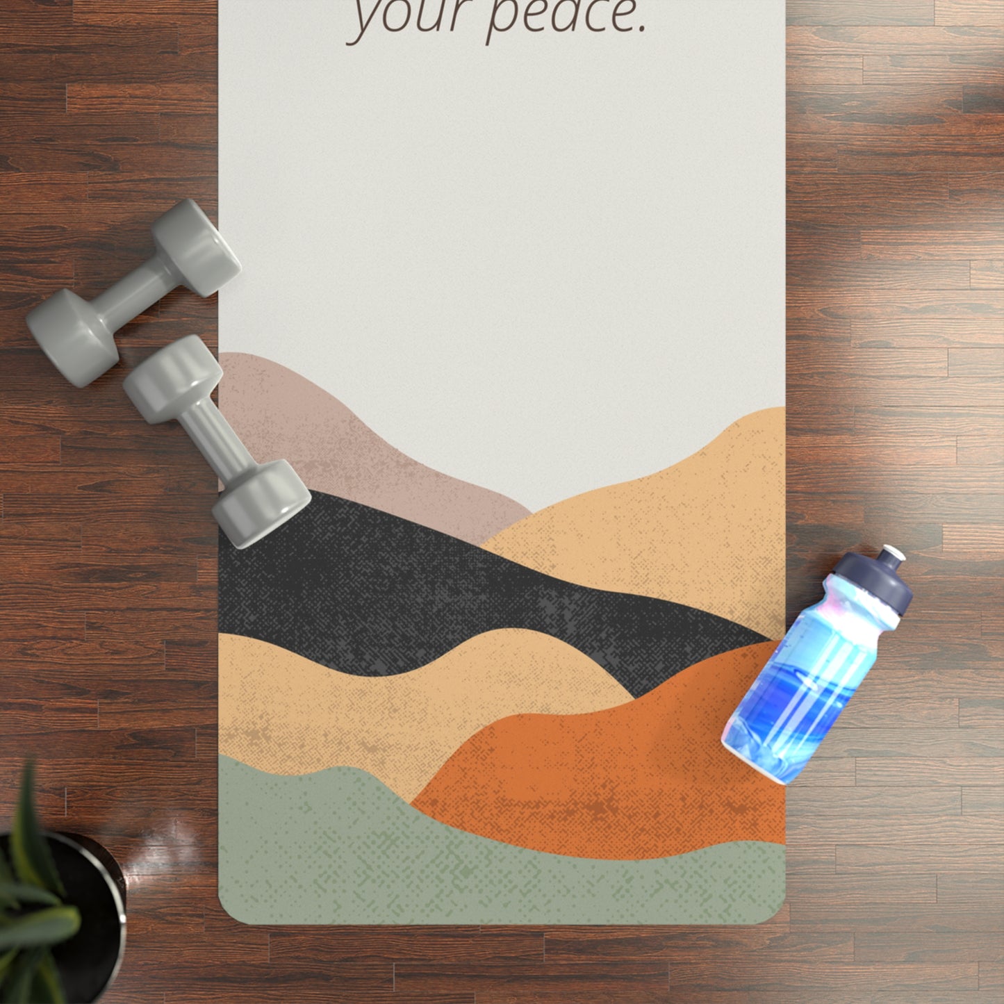 Protect Your Peace Rubber Yoga Mat
