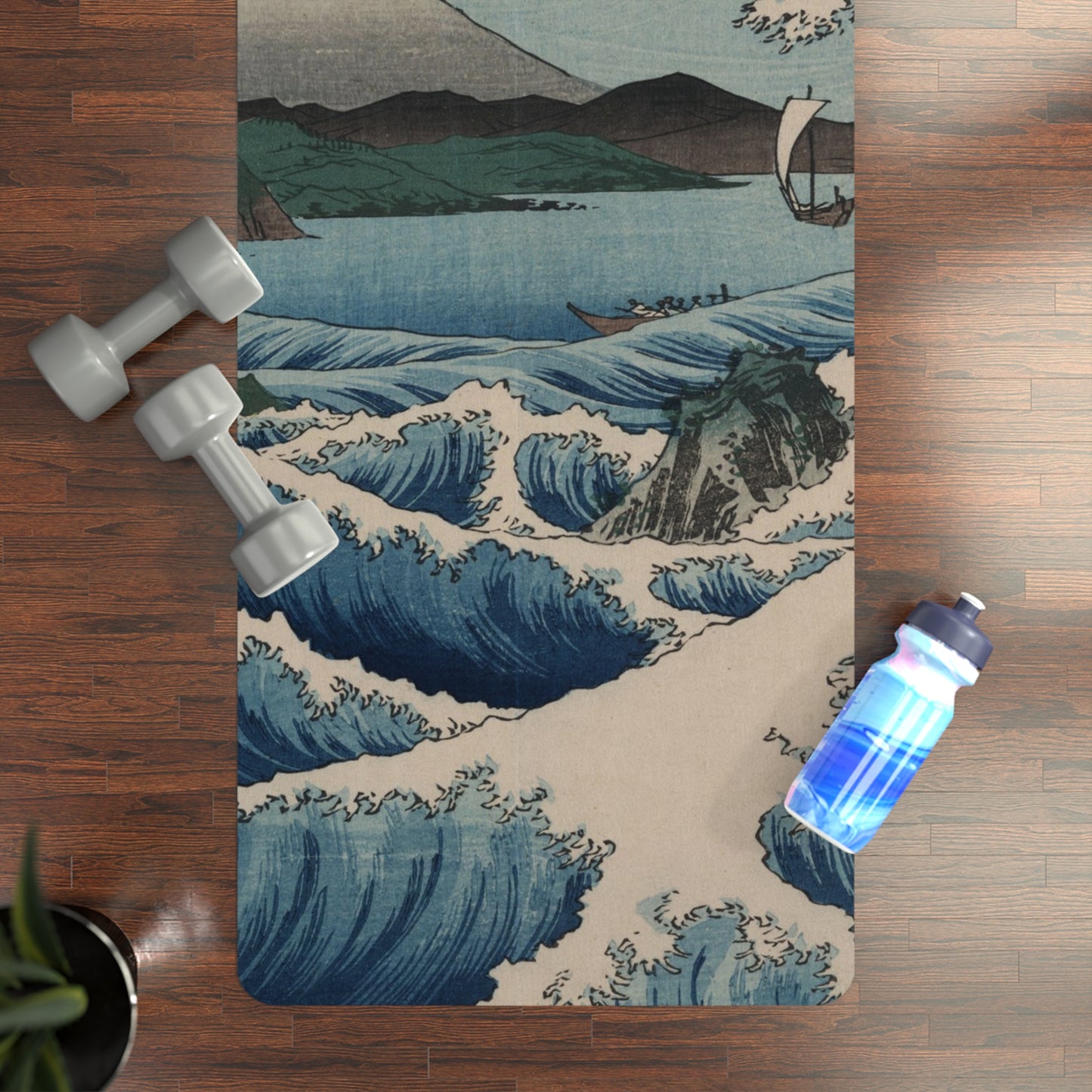 Waves Rubber Yoga Mat