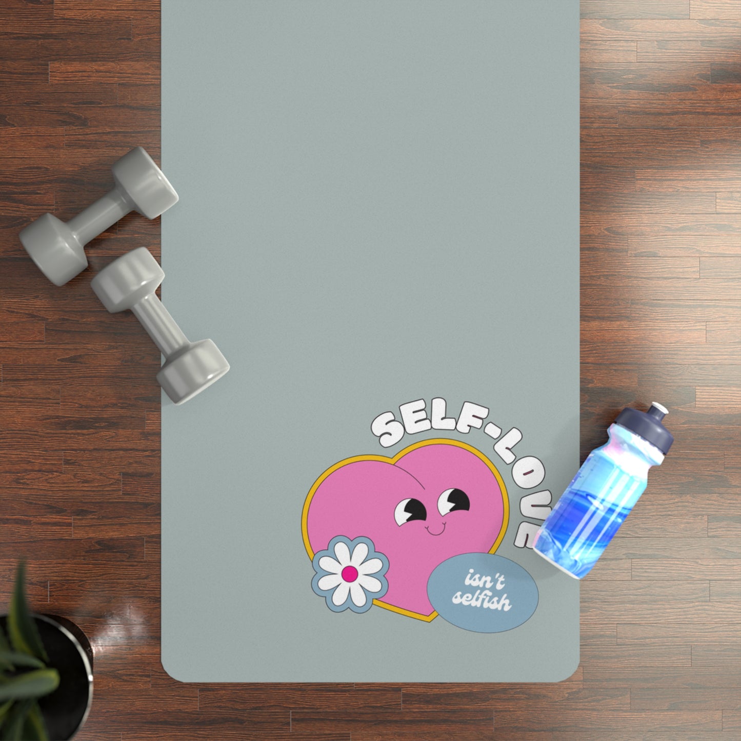 Blue Self Love Yoga Mat