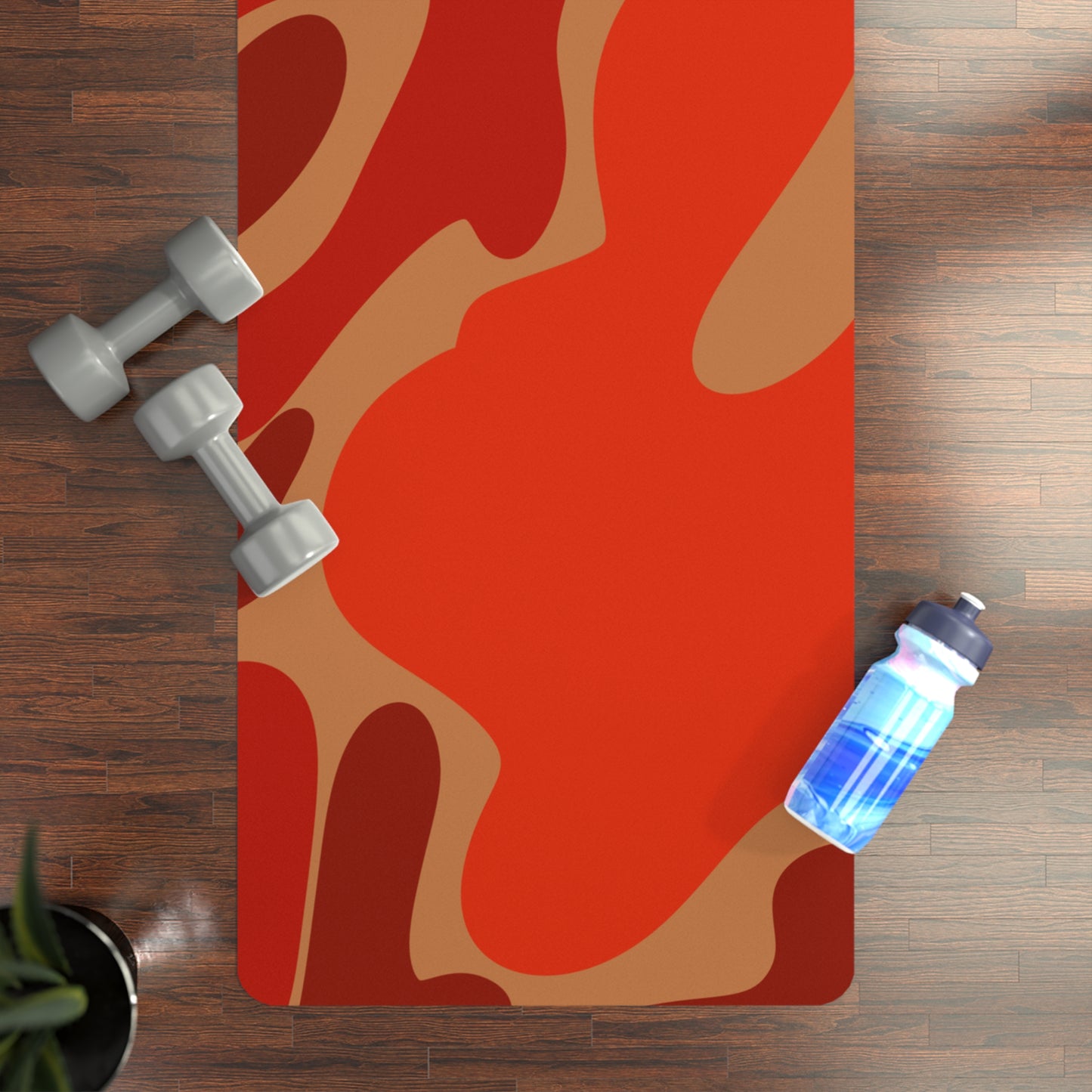 Root Chakra Red Camo Rubber Yoga Mat