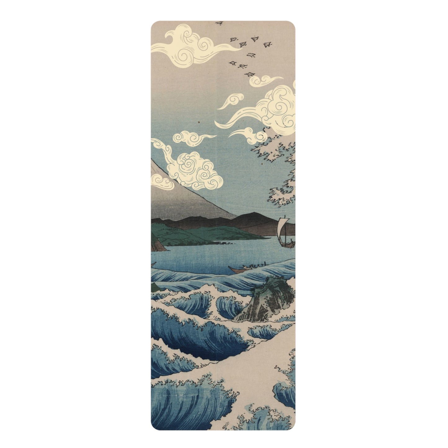 Waves Rubber Yoga Mat
