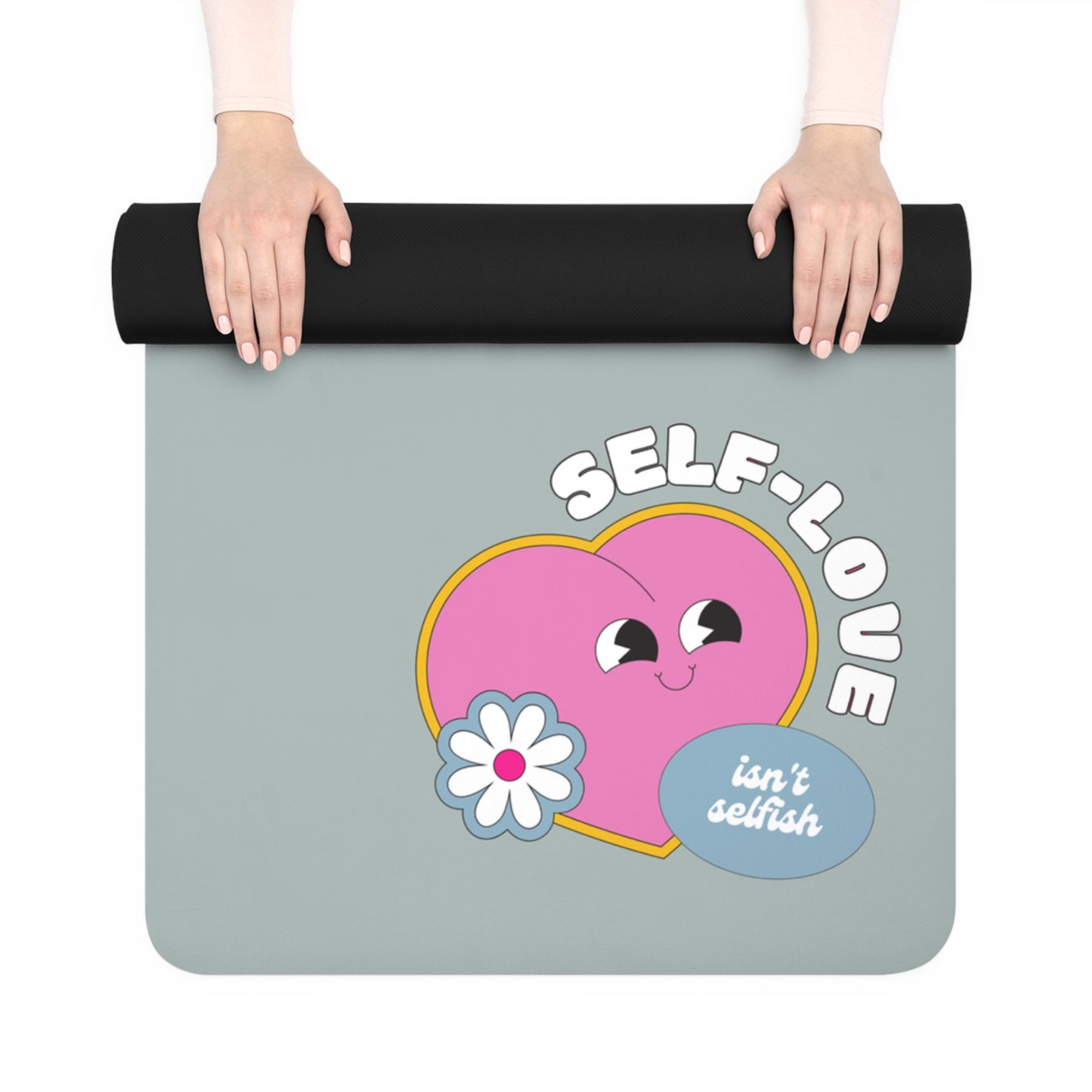 Blue Self Love Yoga Mat